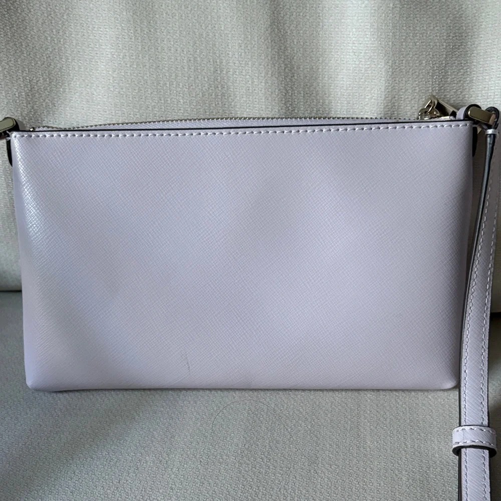 Kate Spade Crossbody Bag & Wallet Set • Light Purple Lilac Leather - Picture 4 of 8